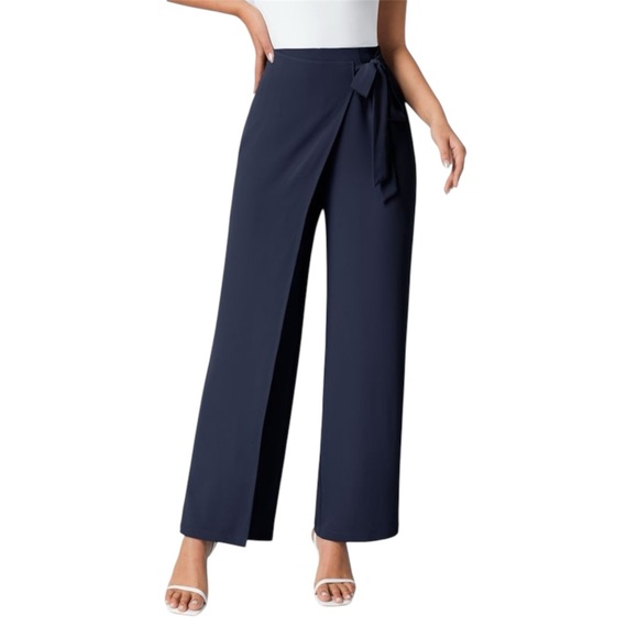 Halara NWT High-waisted side invisible zipper wide leg work pants Size Medium - Picture 1 of 8
